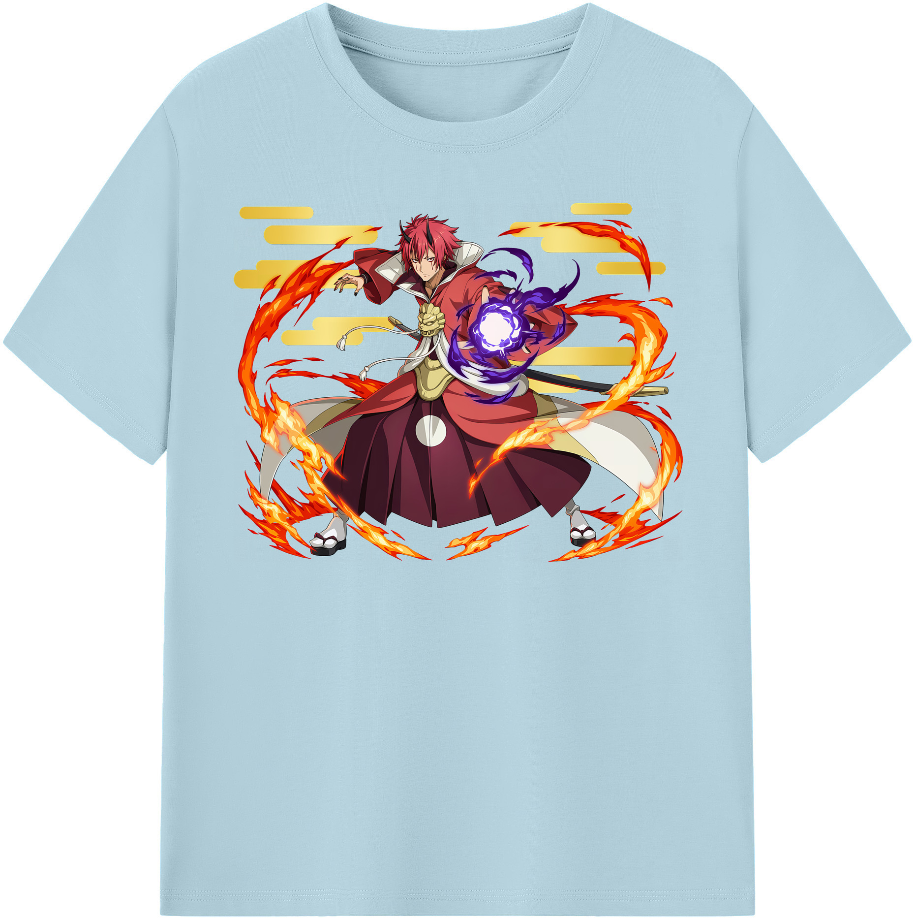 （画像用） 転スラ Regarding Reincarnated to Slime 綿100％半袖Tシャツ（フロントプリント）